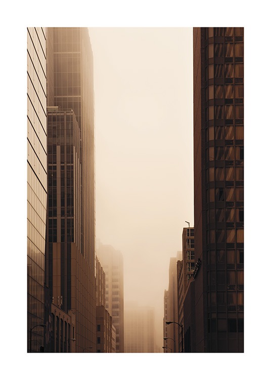 Brown Skyscrapers Poster