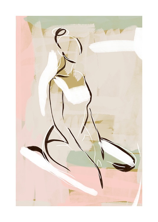 Pastel Figure No1 Poster