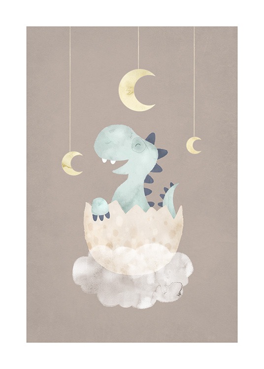 Baby Dinosaur No2 Poster