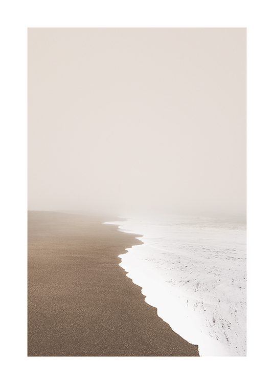 Misty Beach Poster