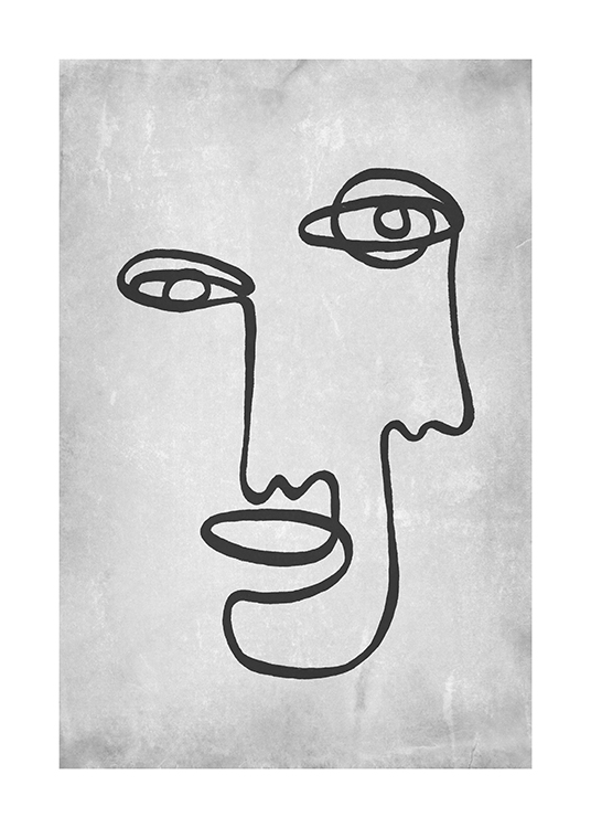 Concrete Line Art Poster