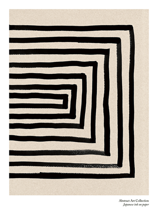  – Illustration med svarta linjer som bildar en rektangel på en kornig, beige bakgrund och text under