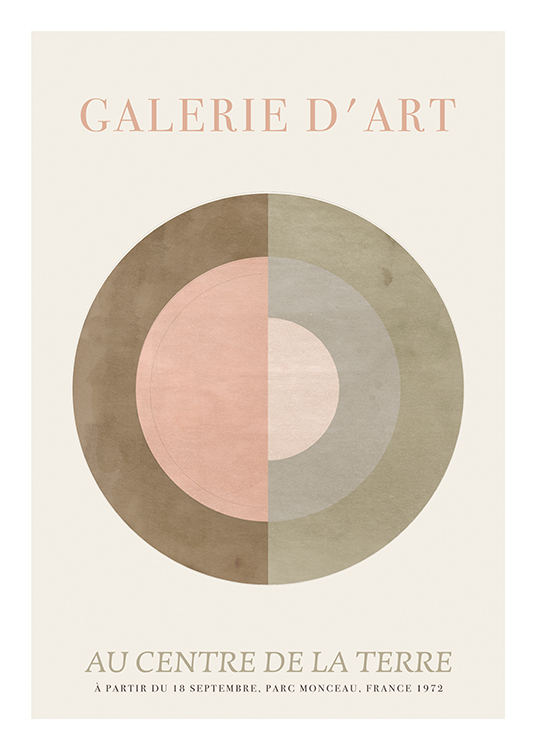  – Abstrakt illustration med en cirkel i olika färger och text upptill och nedtill