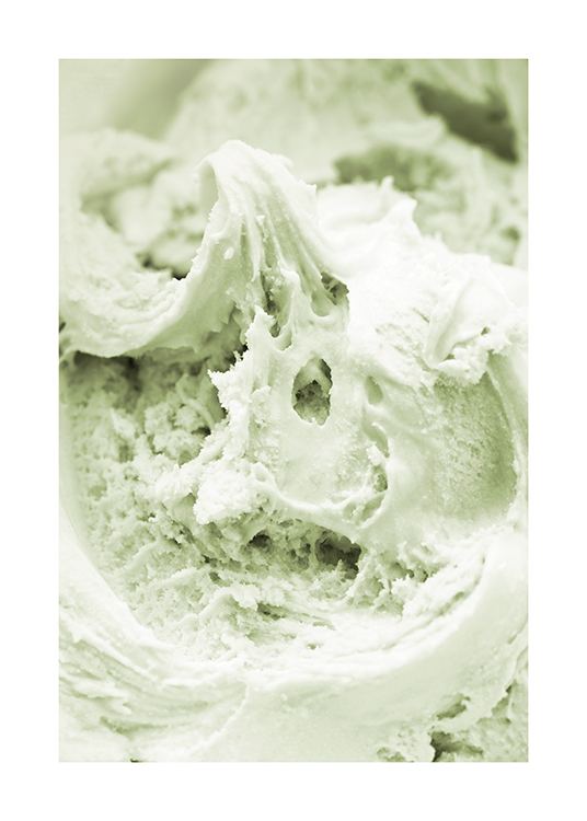  – Fotografi med närbild av mintgrön glass