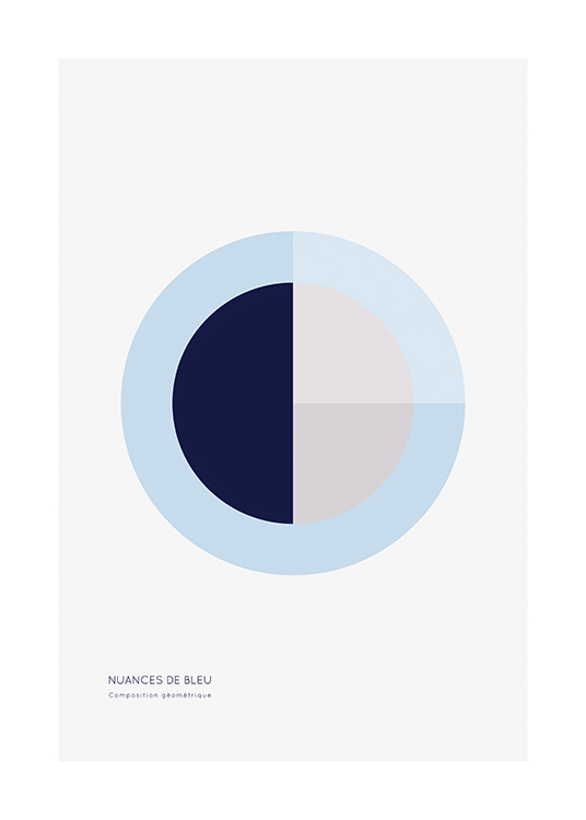  – Grafisk illustration med en blå cirkel med olika block i blått och grått, mot en ljus bakgrund
