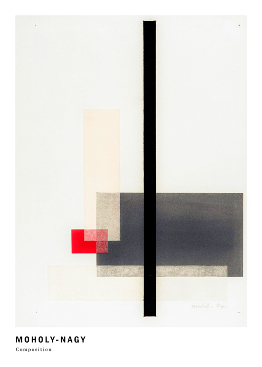 – Grafiskt konstmotiv av fyrkanter av den berömda konstnären Maholy-Nagy