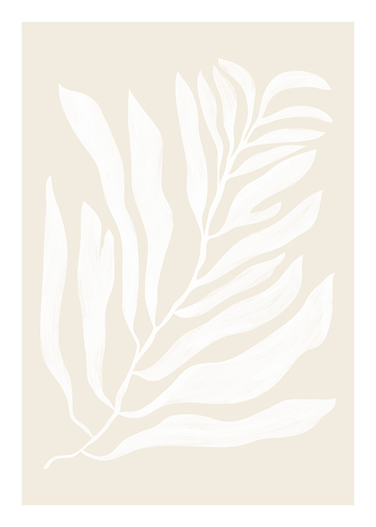 – Poster av en växt med beige bakgrund