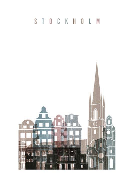 Stockholm Skyline Poster