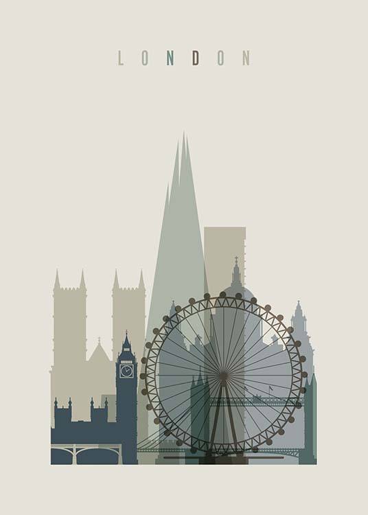 London Skyline Poster / Kartor & städer  hos Desenio AB (2356)