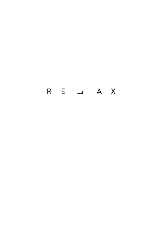 Relax Print Poster / Texttavlor hos Desenio AB (2482)
