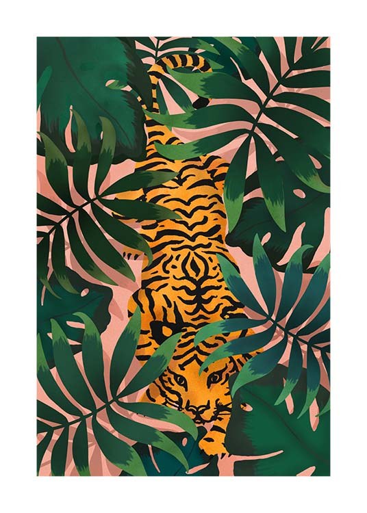 Tiger In Jungle Poster / Djur hos Desenio AB (3147)