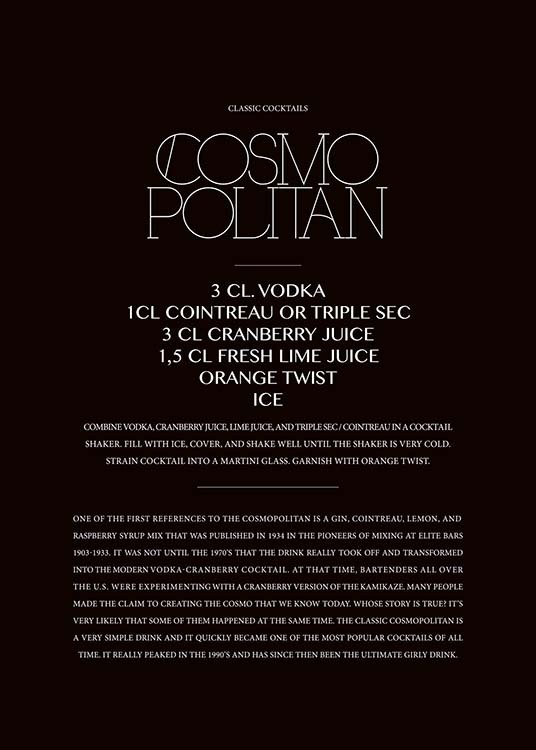 Classic Cosmopolitan Poster