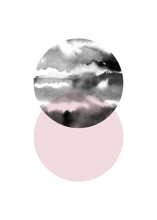 Circle Collage Pink No 1 Poster / Grafiskt hos Desenio AB (3703)