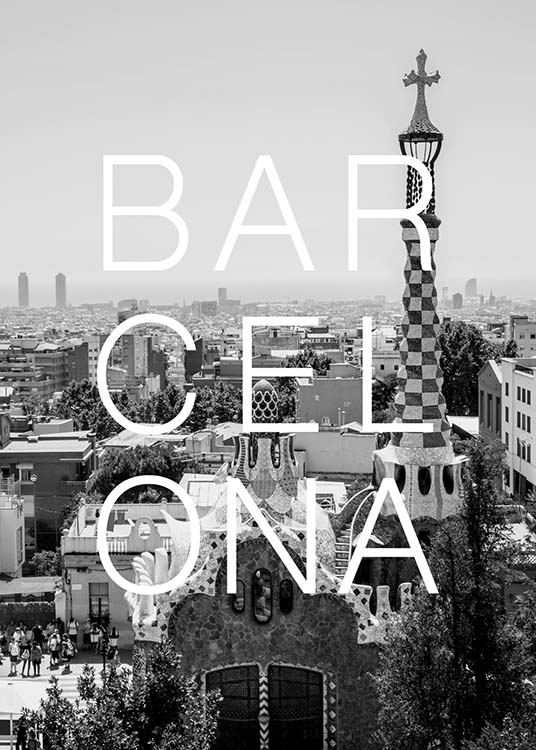Barcelona B&W Poster / Svartvita hos Desenio AB (3847)