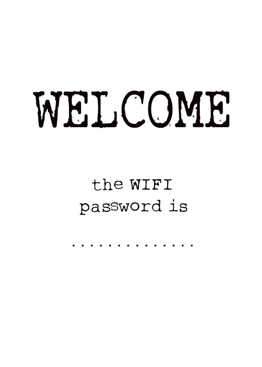Wifi Password Poster / Texttavlor hos Desenio AB (7507)