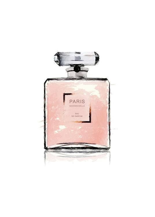 Pink Paris Perfume Poster
