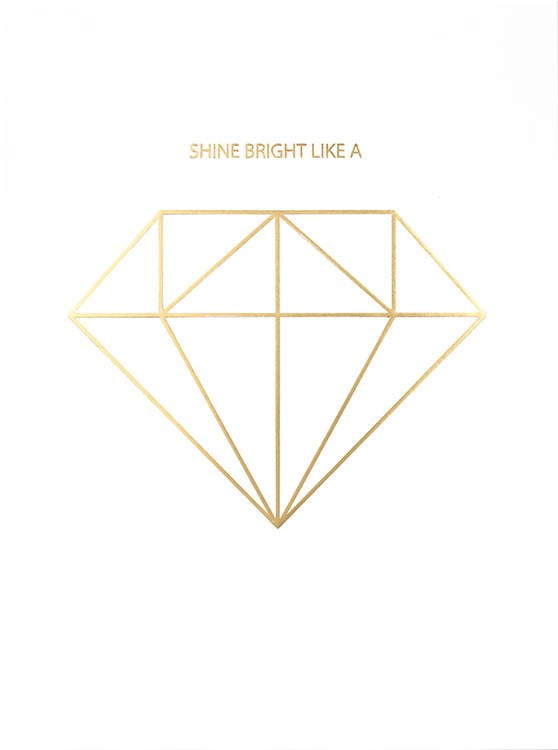 Diamant Guld Poster