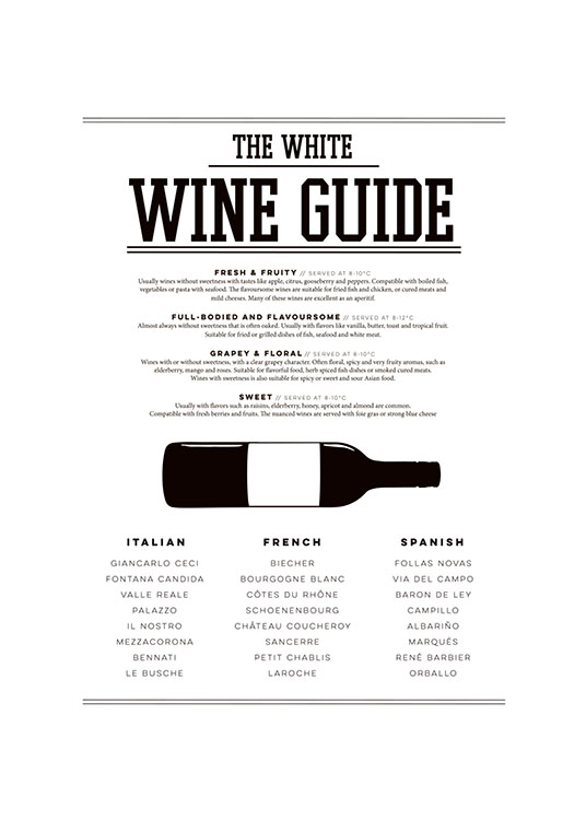 White Wine Guide Poster 