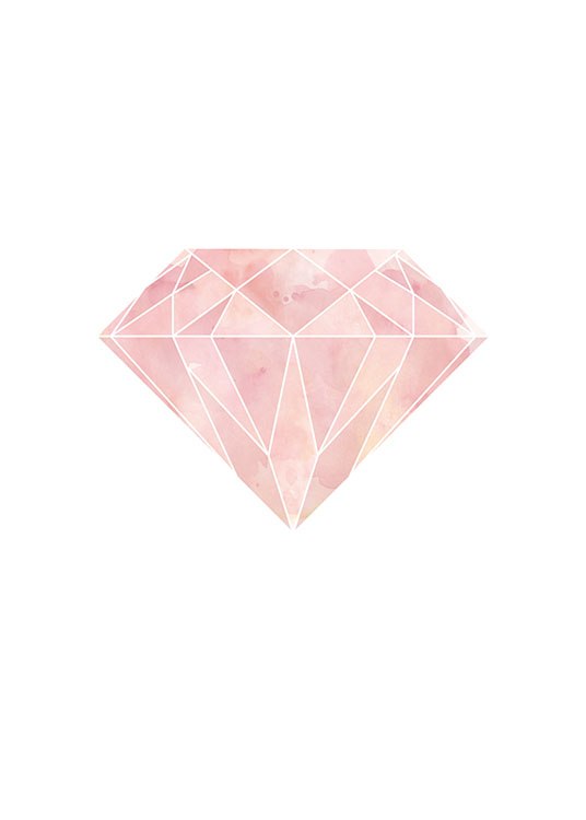 Pink Diamond Poster / Grafiskt hos Desenio AB (7811)