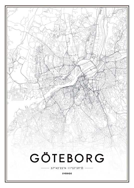 Göteborg Karta Poster