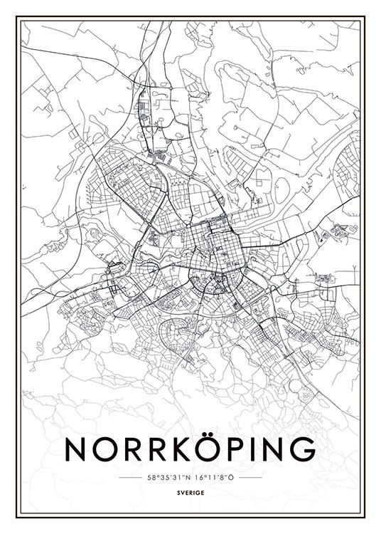 Norrköping Poster / Svartvita hos Desenio AB (8129)
