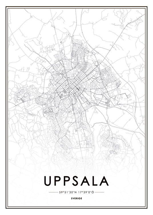 Uppsala Karta Poster