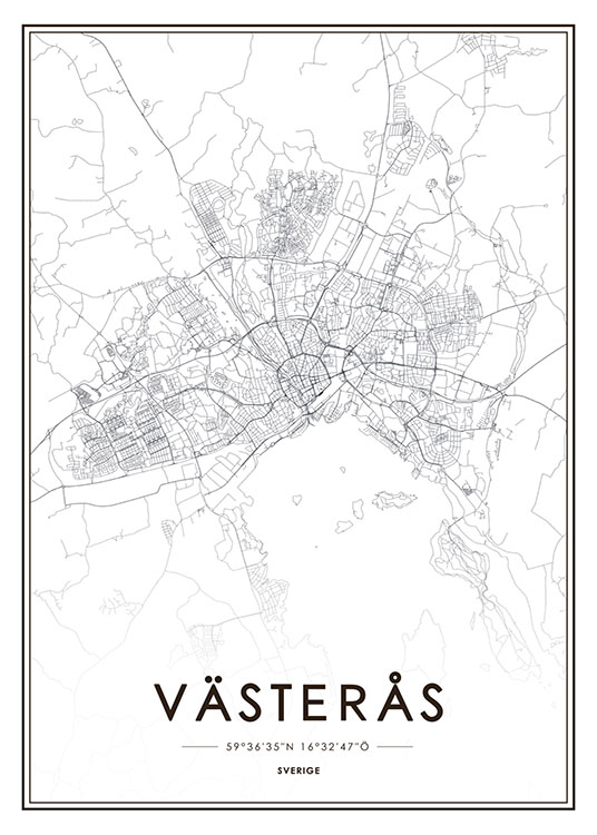 Västerås Karta Poster