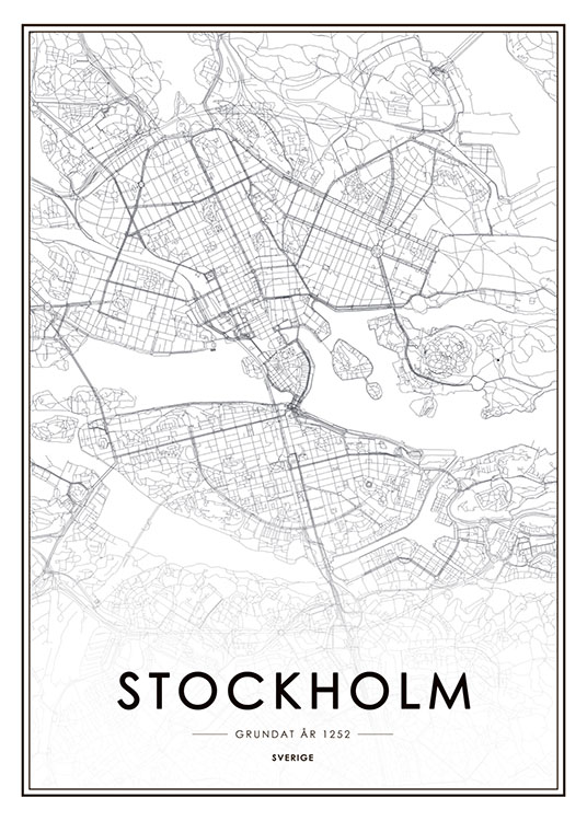 Stockholm City Map Poster