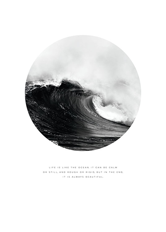 Like The Ocean Poster / Texttavlor hos Desenio AB (8217)