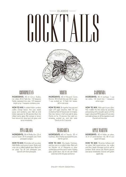 Cocktails Poster