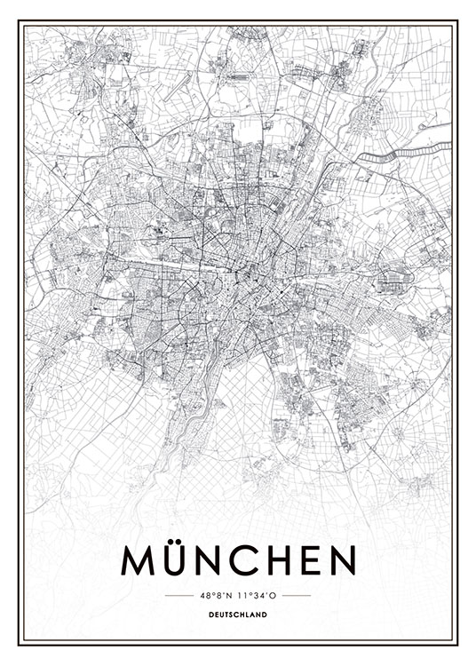 München Poster / Svartvita hos Desenio AB (8274)