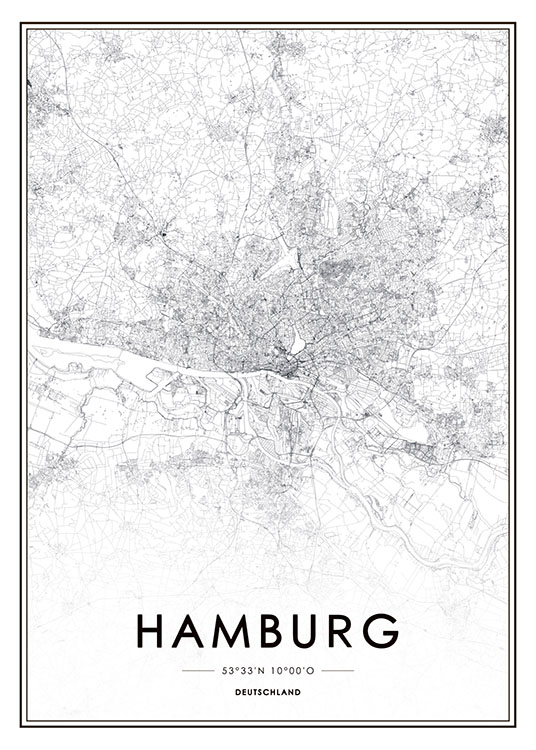 – Ett konstmotiv i svartvitt över Hamburg