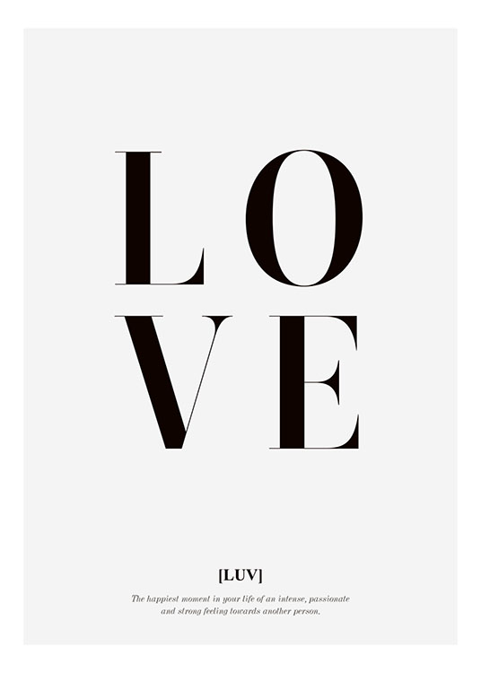 Love Text Poster / Texttavlor hos Desenio AB (8332)