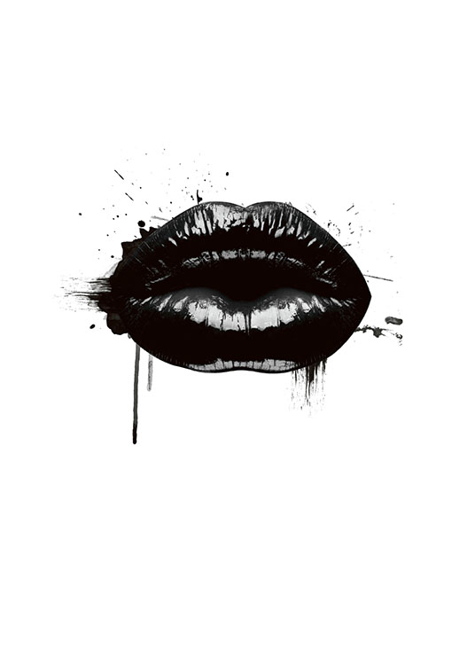Fashion Lips Poster / Grafiskt hos Desenio AB (8490)