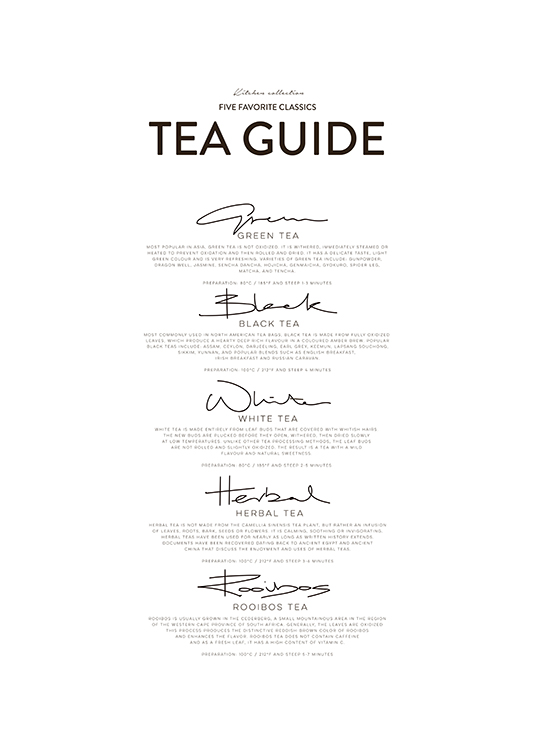 Five Tea Classics Poster