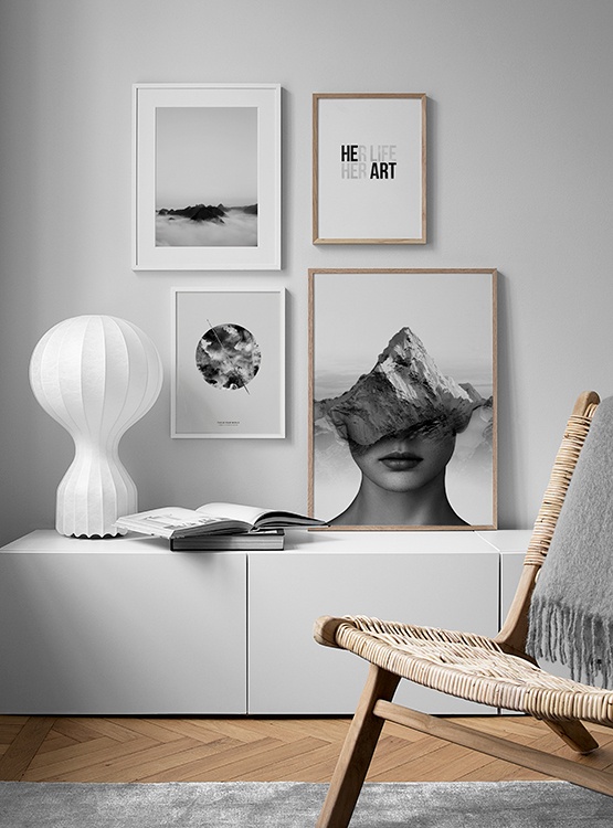 Inspiration till din tavelvägg använd detaljer på ramar och tavlor