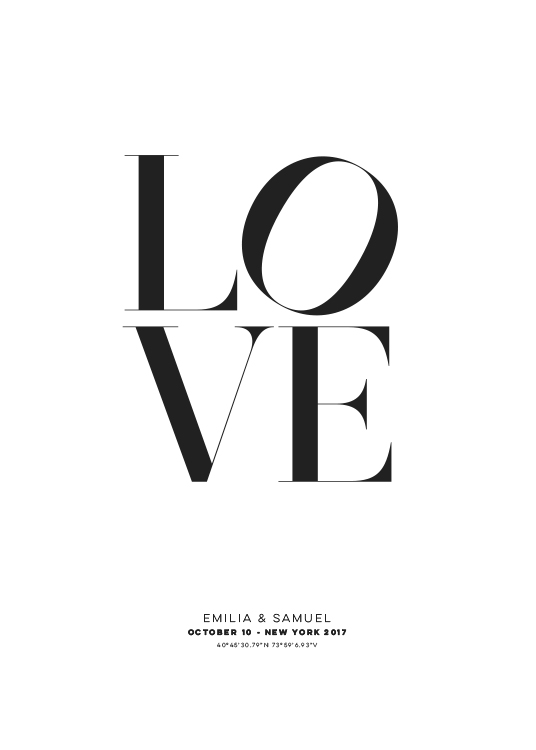 Love Personal Poster / Typografi hos Desenio AB (pp0010)