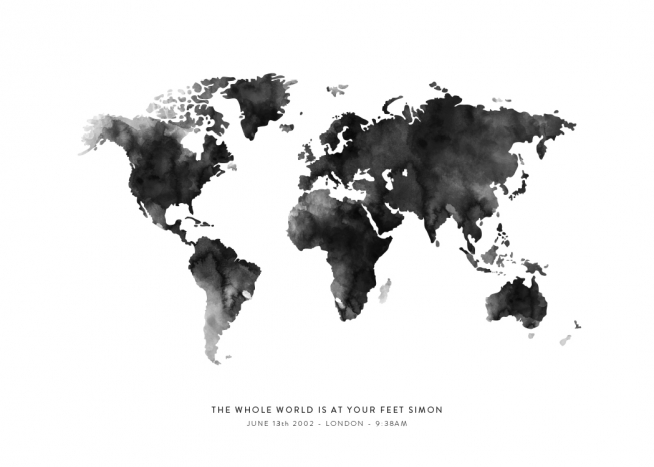 World Map Personal Poster / Gift Guide hos Desenio AB (pp0026)