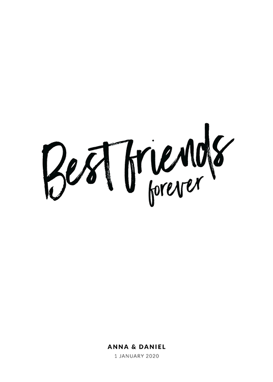 Best Friends Forever Personal Poster / Personliga namn hos Desenio AB (pp0220)