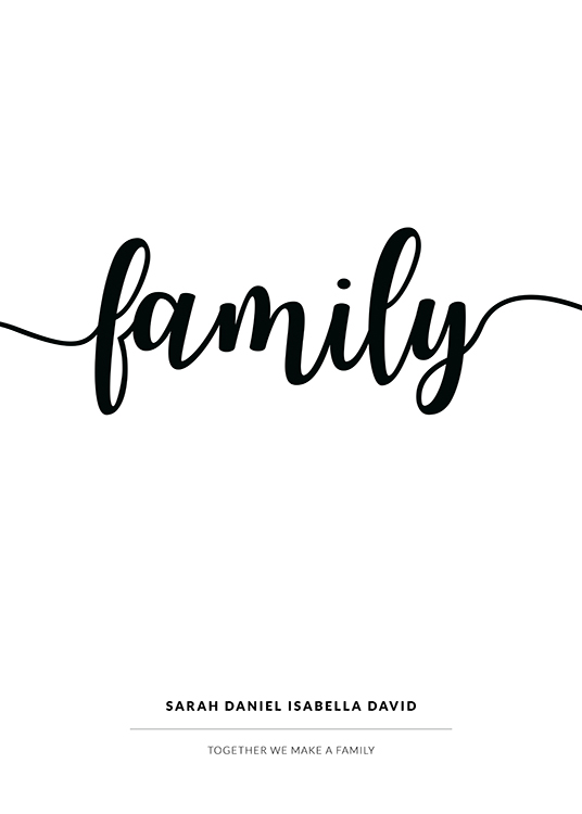 Family Personal Poster / Typografi hos Desenio AB (pp0241)