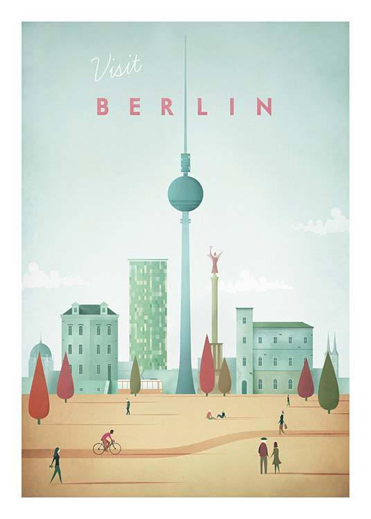 Berlin Travel Poster / Retro & vintage hos Desenio AB (pre0007)