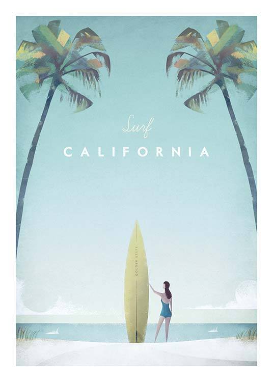 California Travel Poster / Retro & vintage hos Desenio AB (pre0008)