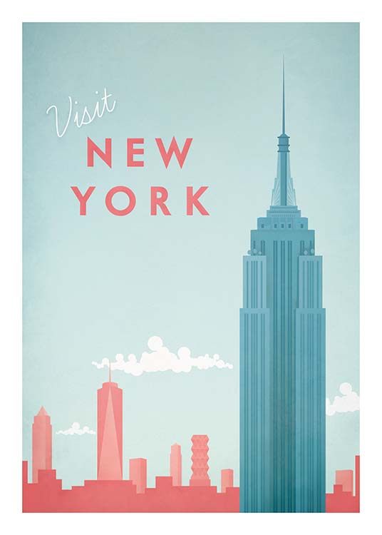 New York Travel Poster / Retro & vintage hos Desenio AB (pre0011)