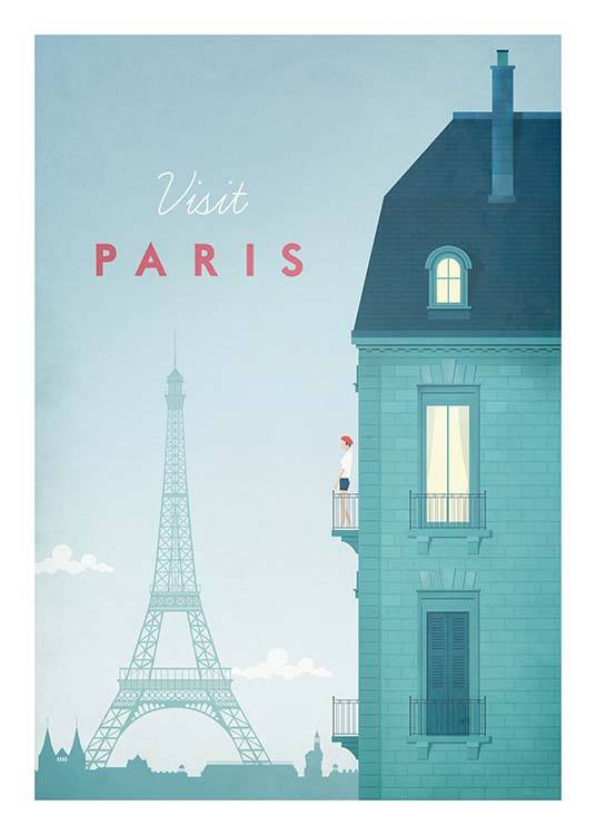 Paris Travel Poster / Retro & vintage hos Desenio AB (pre0013)