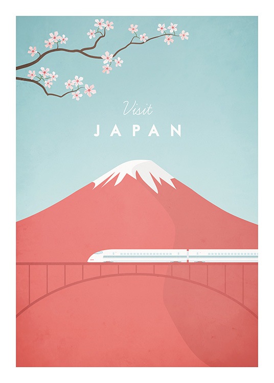 Visit Japan Poster / Naturmotiv hos Desenio AB (pre0049)