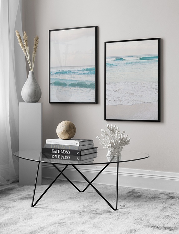 Posters med strandmotiv