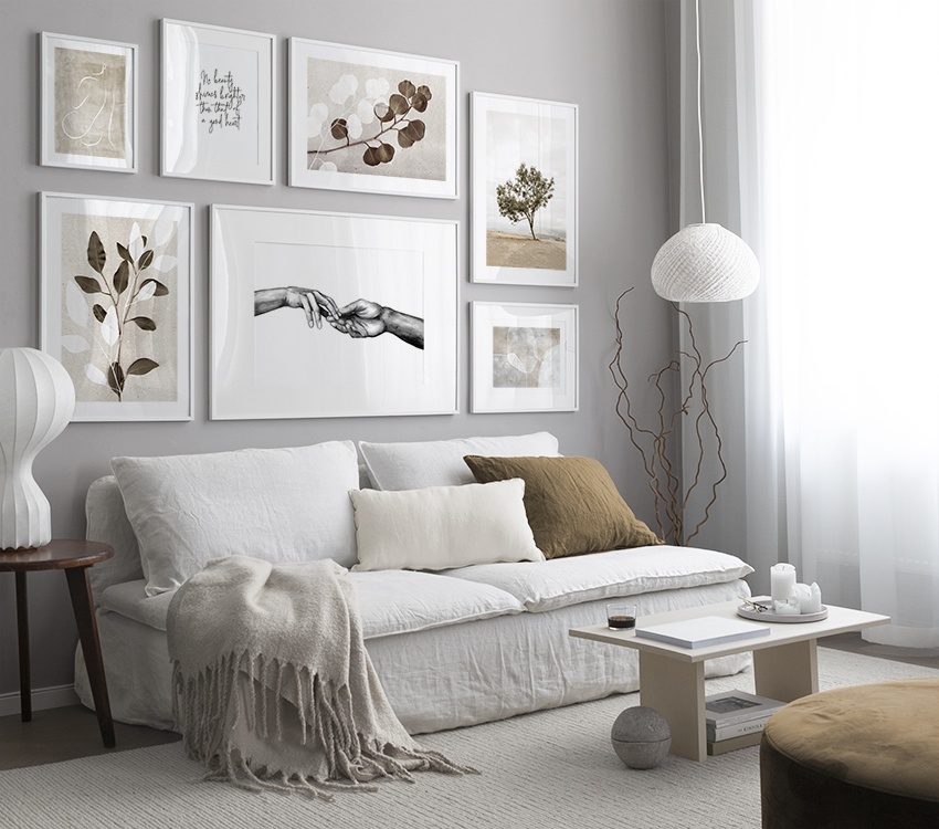 Beige harmoniska illustrationer