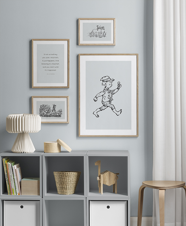 Blå illustrationer